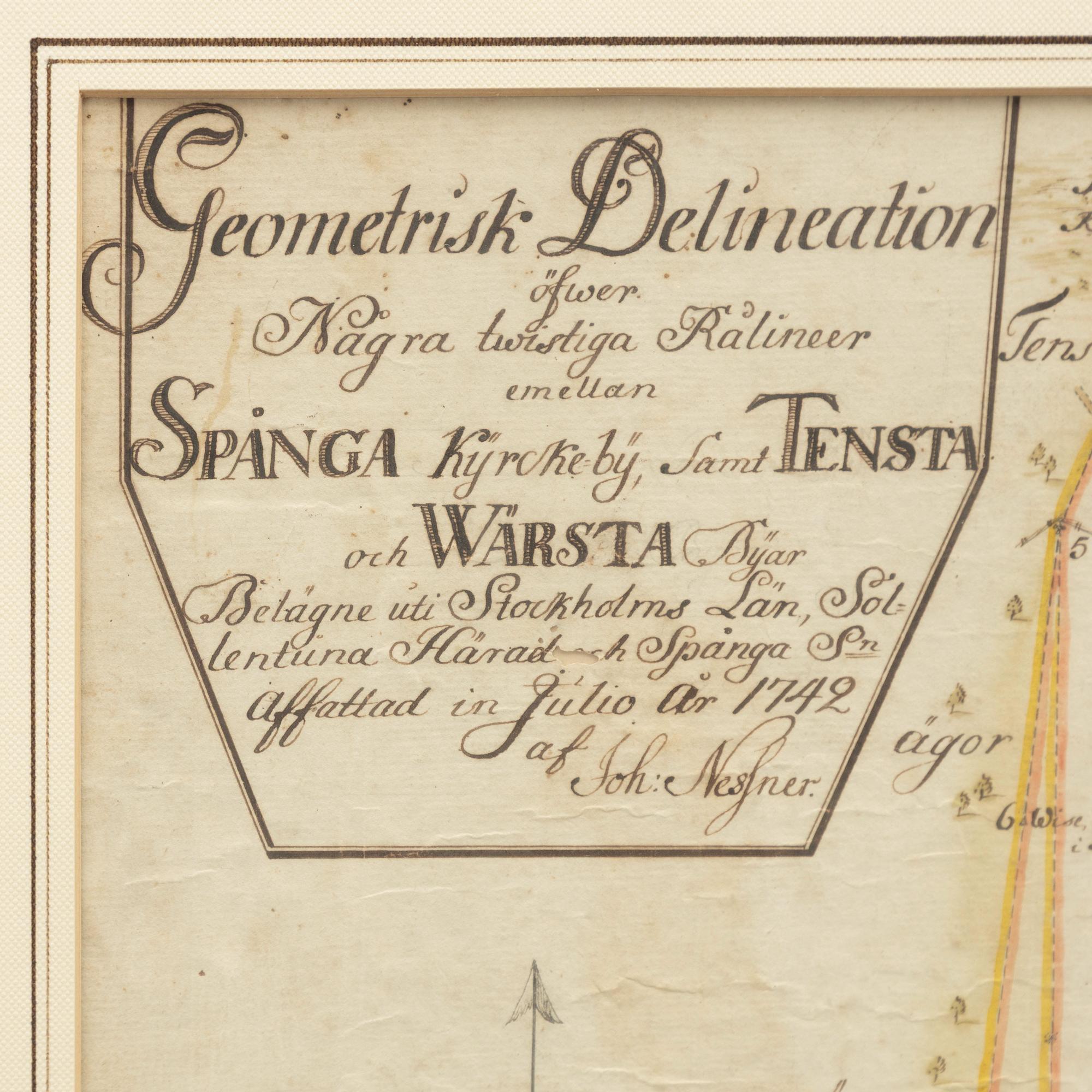 Kartor, 2 st. 1700-tal, Spånga.
