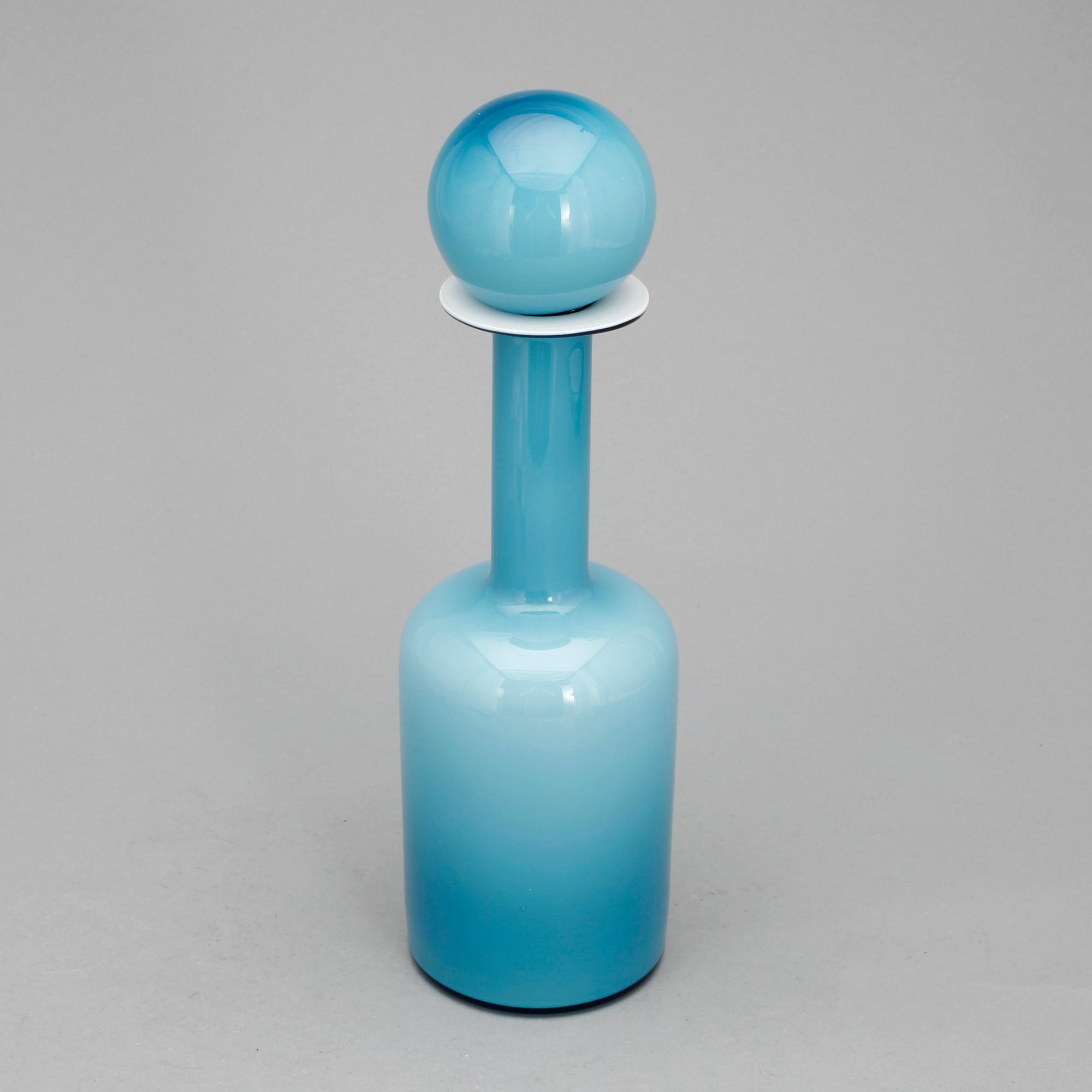 FLASKA, glas, Holmegaard, Danmark, 1900-talets mitt.