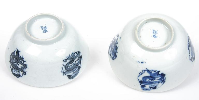 SKÅLAR, 4 st, porslin, Kina. 1800-tal.