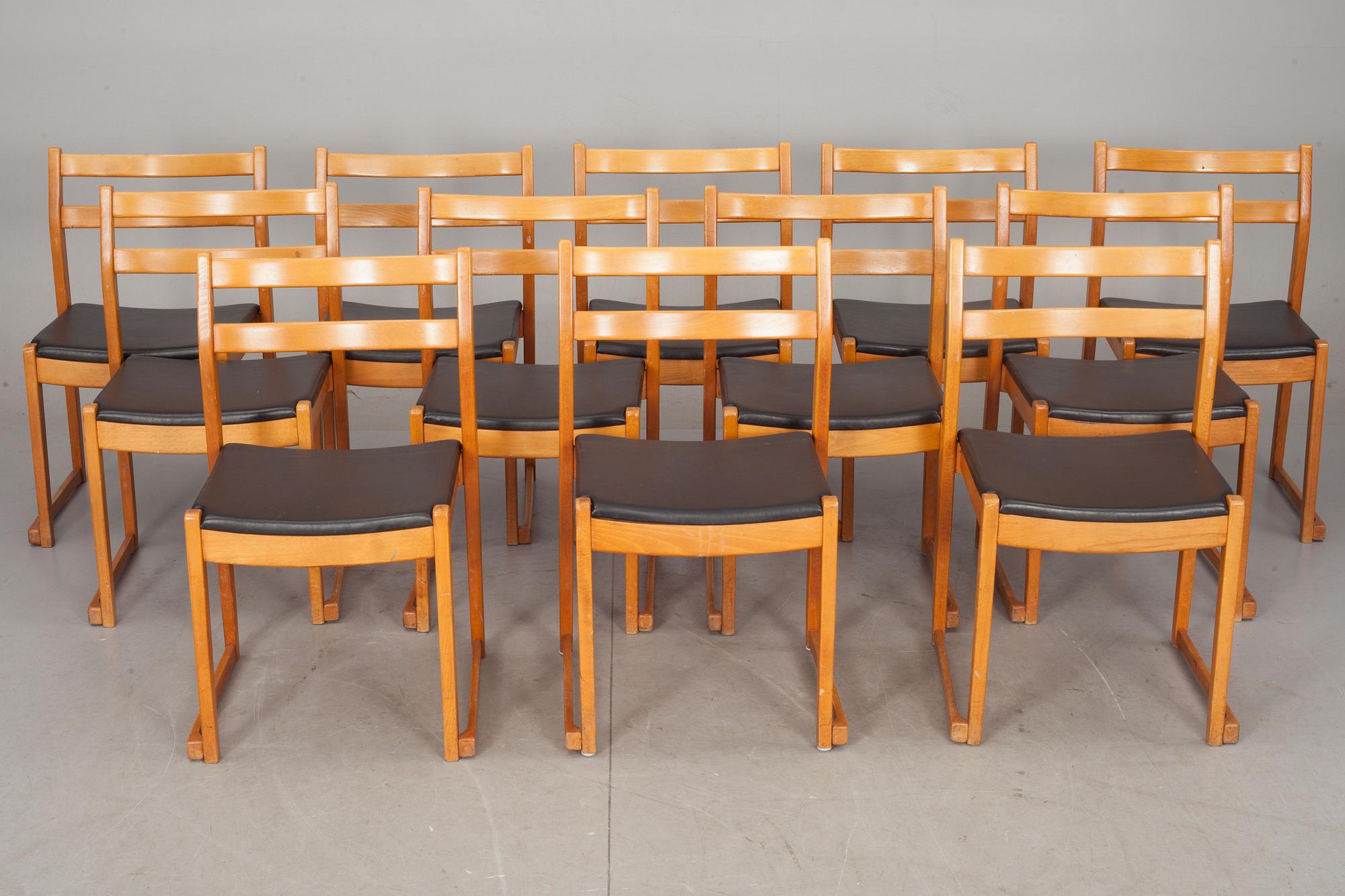 STOLAR, 12 st. Carl-Evert Ekström för Albin Johansson och söner, Hyssna AB. 1900-talets andra hälft.