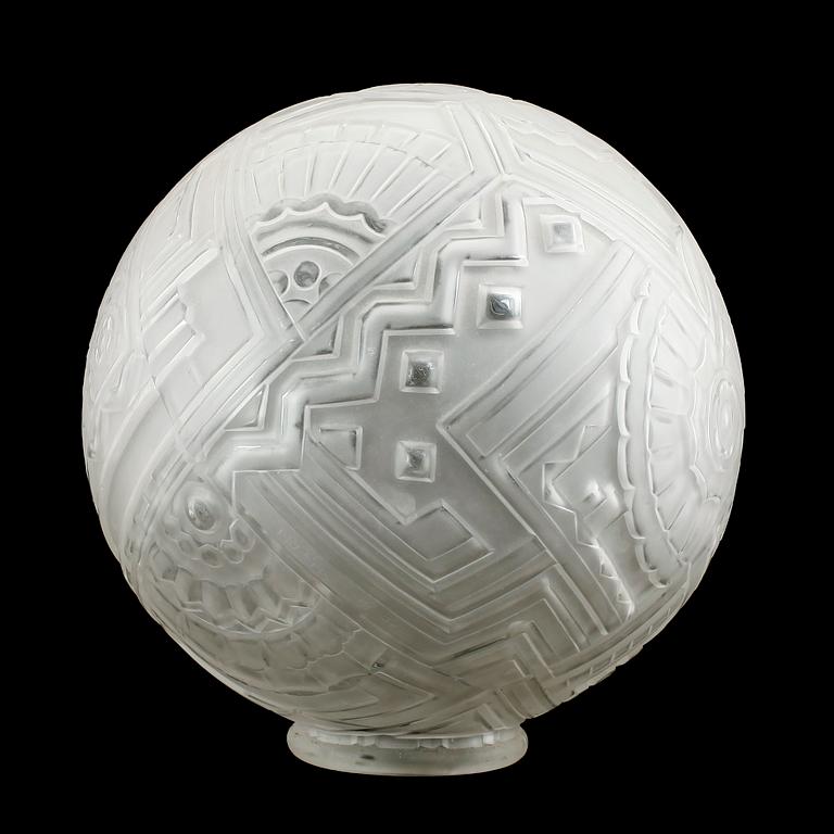 LAMPKUPA, glas, art déco, 1900-talets första hälft.
