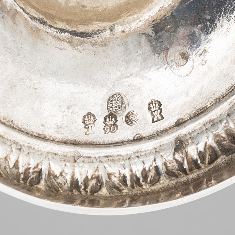A silver candlestick, possibly Toulon, France circa 1790.