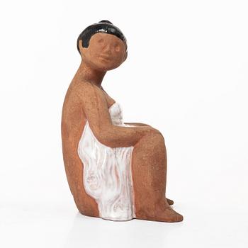 Mari Simmulson, an earthenware figurin, 'Badflicka' (bathing girl), Upsala-Ekeby, Sweden, 1960's.