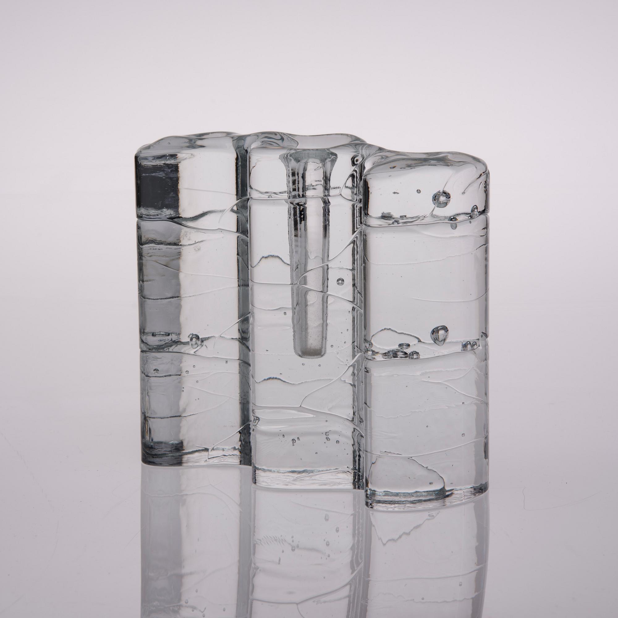 LJUSSTAKE / SKULPTUR, glas, "Arkipelago"-serien, signerad Timo Sarpaneva.