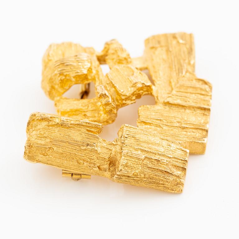 Björn Weckström, a brooch, 18K gold, Finland. For Lapponia.