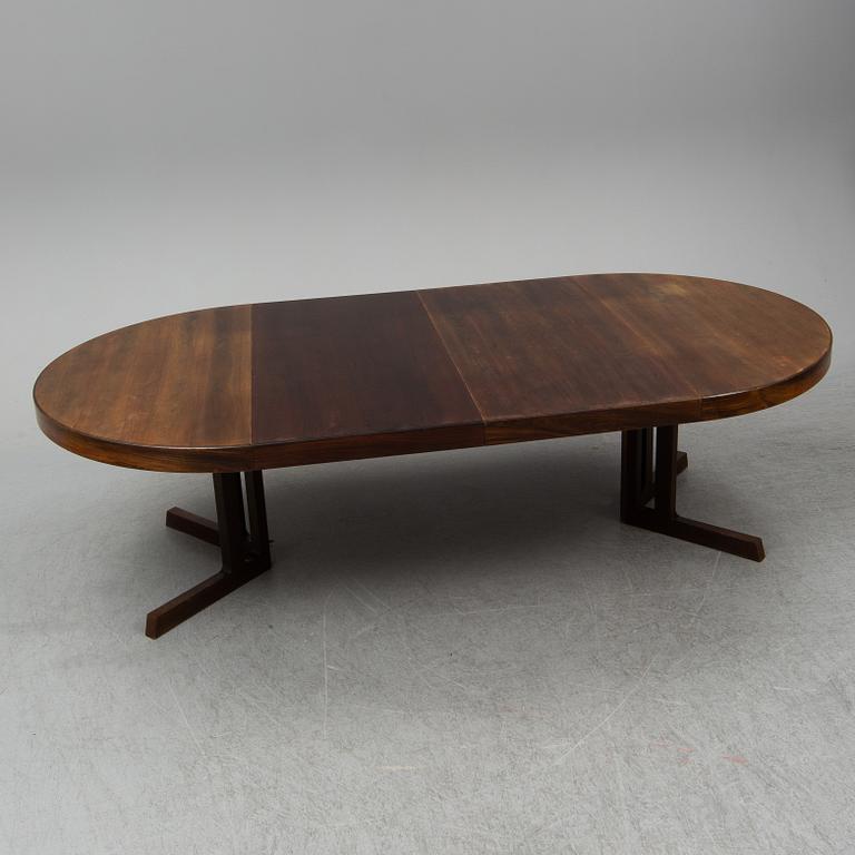 A 1960's Danish rosewood dining table.