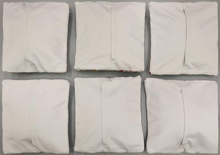 Six kilim cushions, Ca 50 x 50 cm.