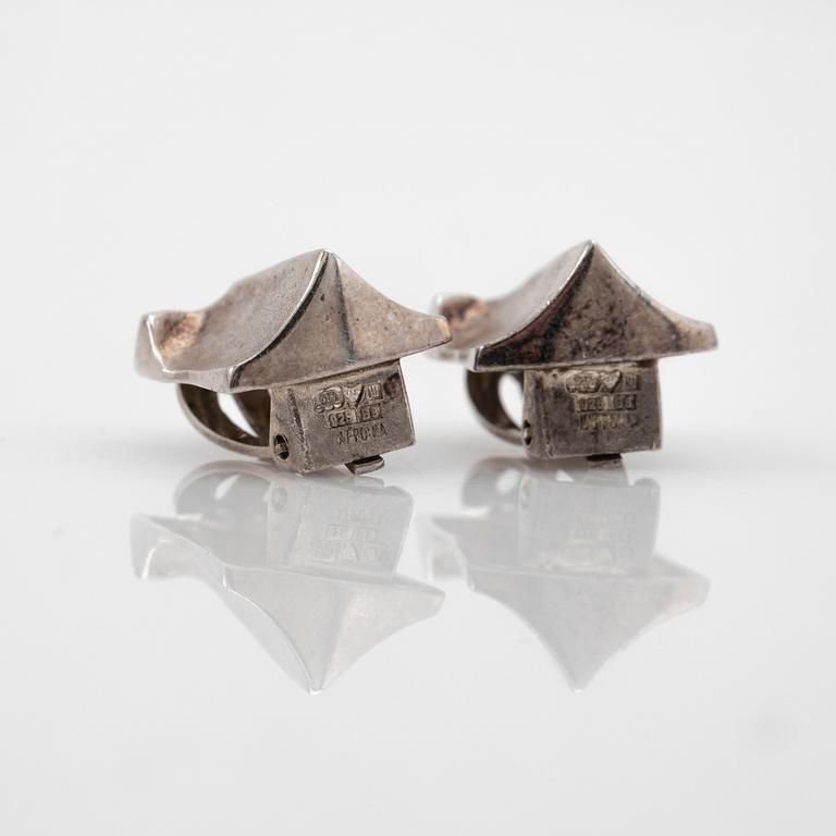 Björn Weckström, Earrings, a pair, "Muletta", sterling silver, Lapponia.
