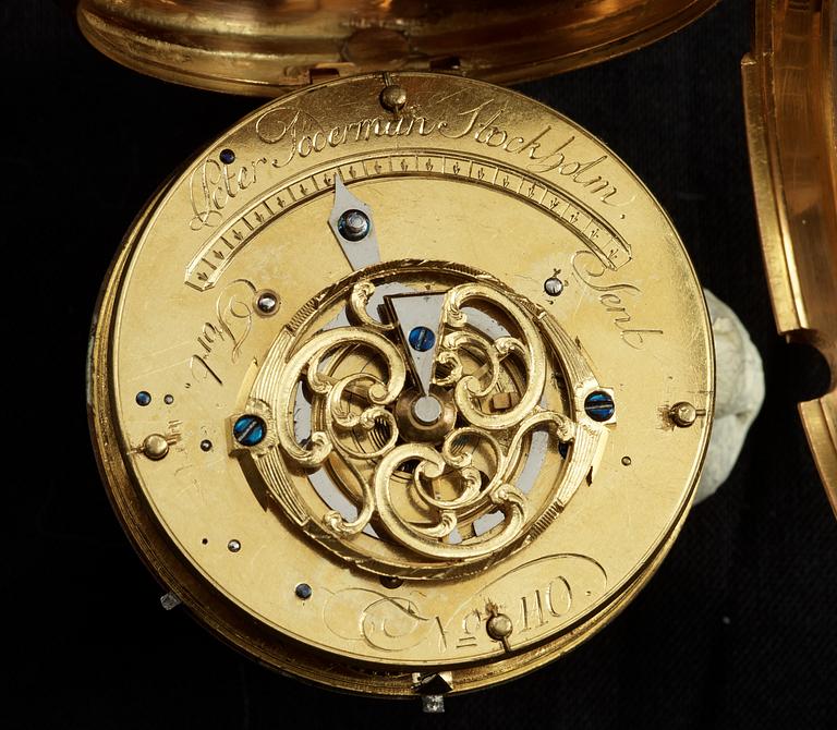 A gold verge pocket, Söderman, Stockholm c. 1800.