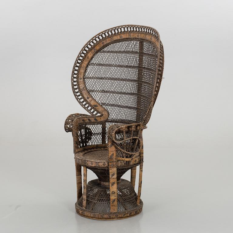 a rattan chair, late 20th century,