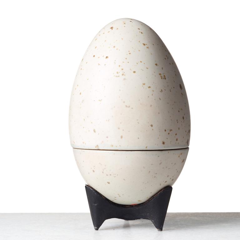 Hans Hedberg, a faience sculpture of an egg, Biot, France.