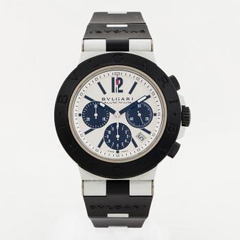 BVLGARI, Diagono, chronograph, wristwatch, 42 mm.