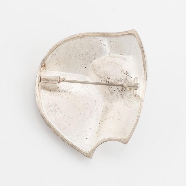 Björn Weckström, sterling silver  "Labyrinth" brooch Lapponia 2007.