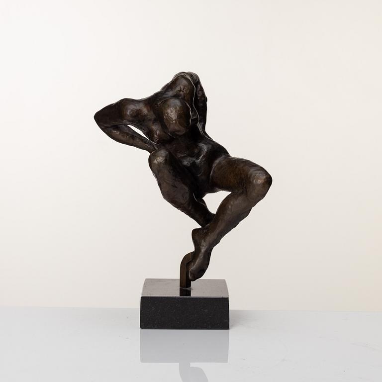 Gudmar Olovson, sculpture. Signed. Numbered. Foundry mark. Bronze, total height 24.5 cm.