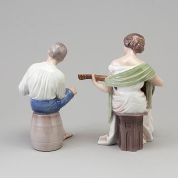 Two Bing & Gröndahl porcelain figure, Denmark, second half of the 20th century.