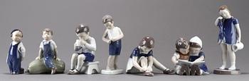 FIGURINER, 6 st, porslin, Bing & Gröndahl och Kongl Dansk.