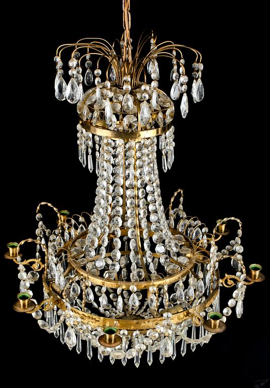 LJUSKRONA, gustaviansk stil, 1900-talets första hälft. Höjd ca 70 cm.