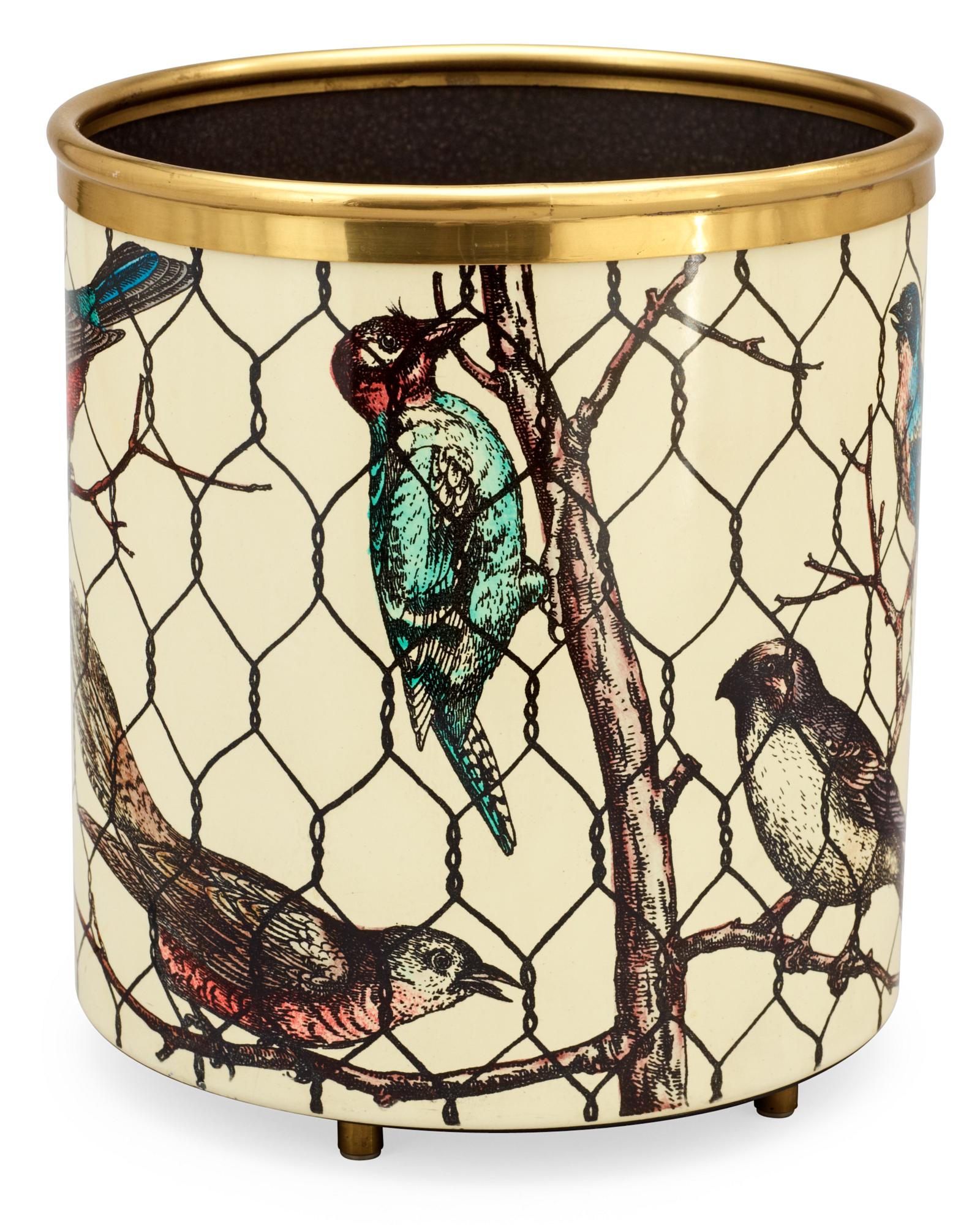 PIERO FORNASETTI, papperskorg "Uccelli nella gabbia" Milano, Italien.