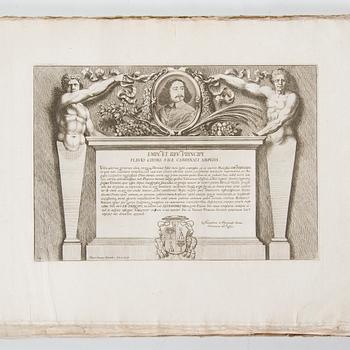 A book with classical Roman illustrations by Giovanni Pietro Bellori, etchings, dated 1693.