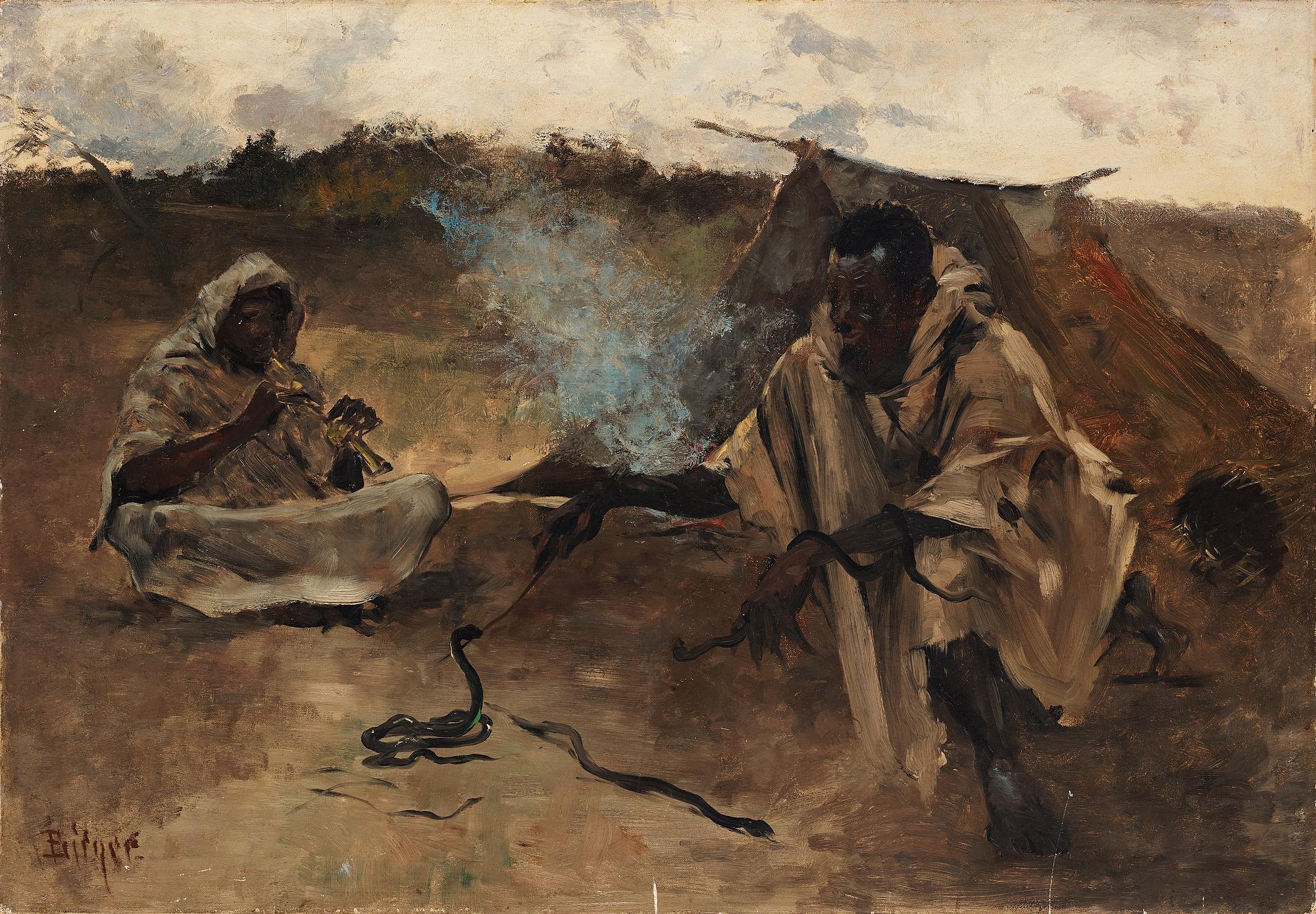 Hugo Birger, "Ormtjusare" (Snake charmers).