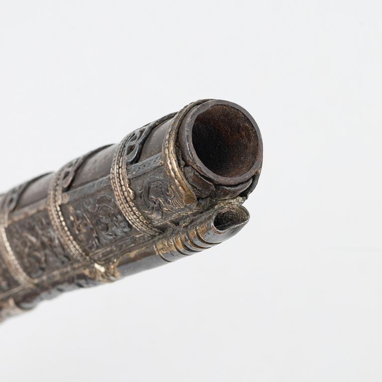 A Turkish flintlock pistol, from around the year 1800.