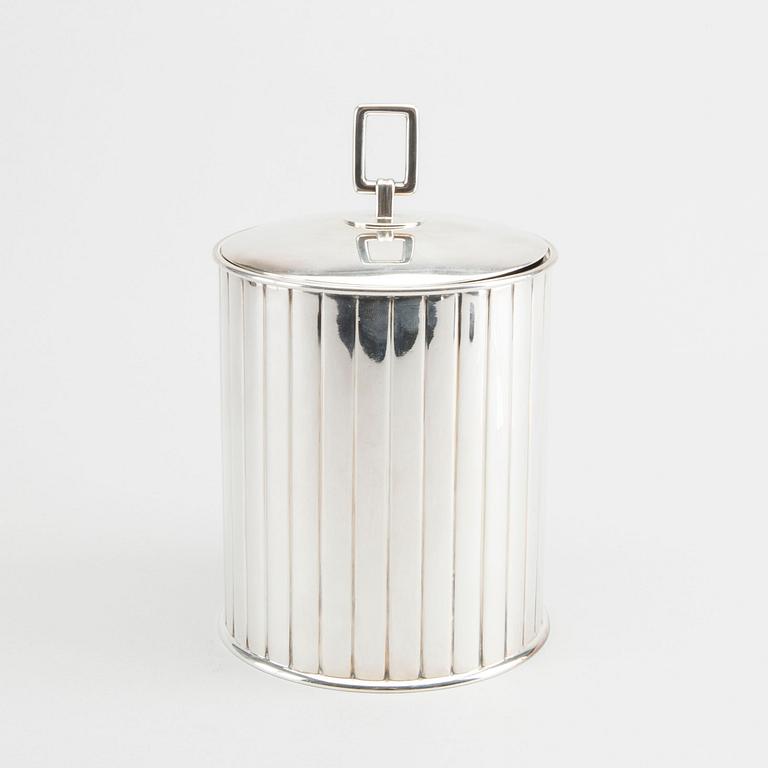SIGVARD BERNADOTTE, burk med lock, sterling silver Georg Jensen.