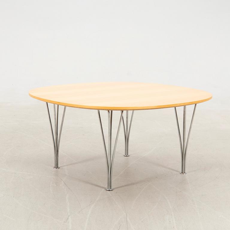 Bruno Mathsson & Piet Hein, coffee table "Supercircle" for Fritz Hansen, Denmark late 20th century.