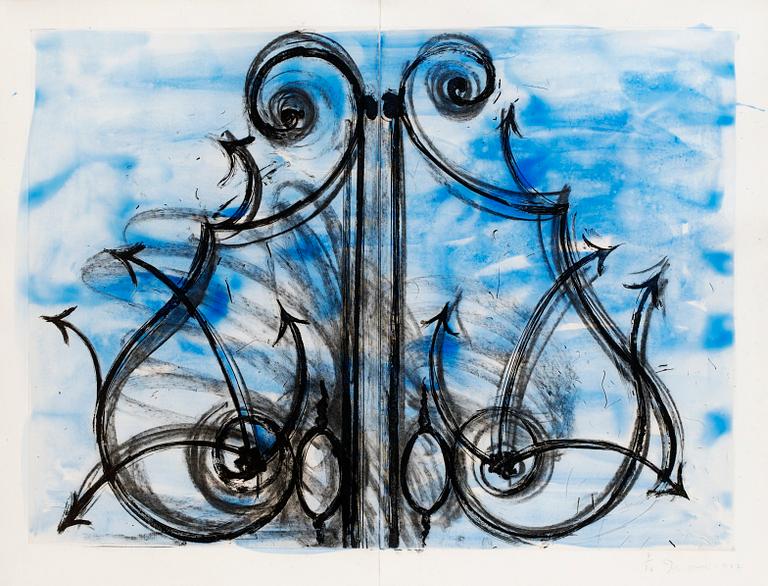 Jim Dine, "Blue detail from the Crommelynck gate".