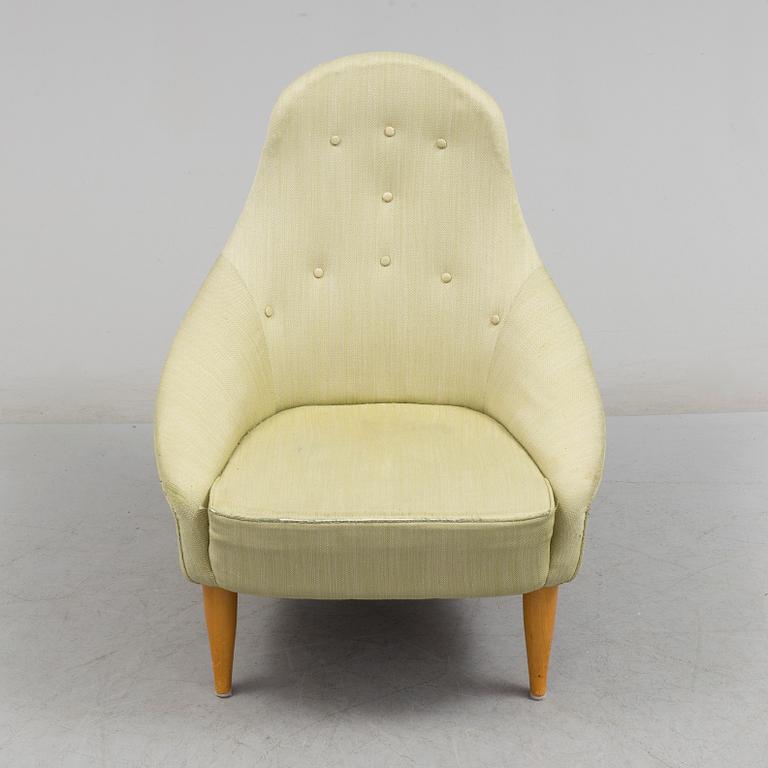 A mid 20th century 'Lilla Eva'arm chair by Kerstin Hörlin-Holmquist.