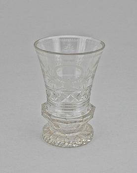 POKAL, glas, senempire, troligen Böhmen och 1800-talets mitt.