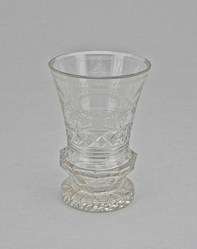 POKAL, glas, senempire, troligen Böhmen och 1800-talets mitt.