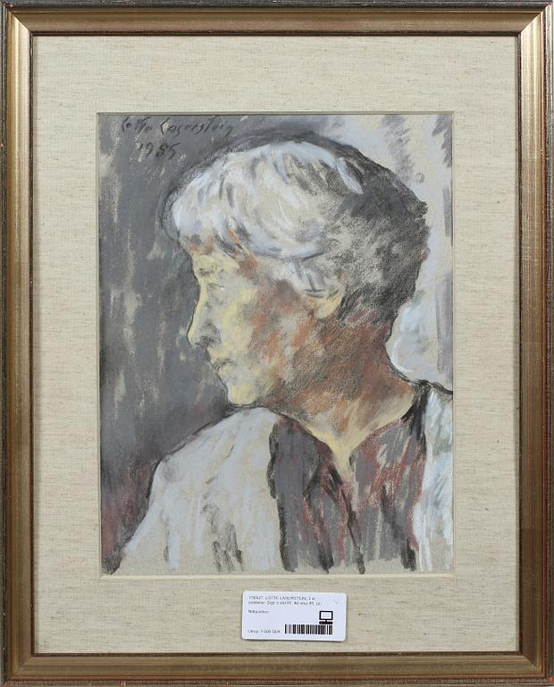 LOTTE LASERSTEIN, pasteller, 3 st. Sign o dat 81, 84 resp 85.