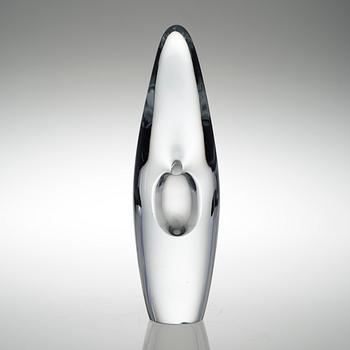 TIMO SARPANEVA, A GLASS SCULPTURE. Orchid. Signed Timo Sarpaneva -3568. Designed in 1954.