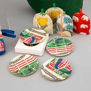 JOSEF FRANK, coasters, oven gloves, and apron.