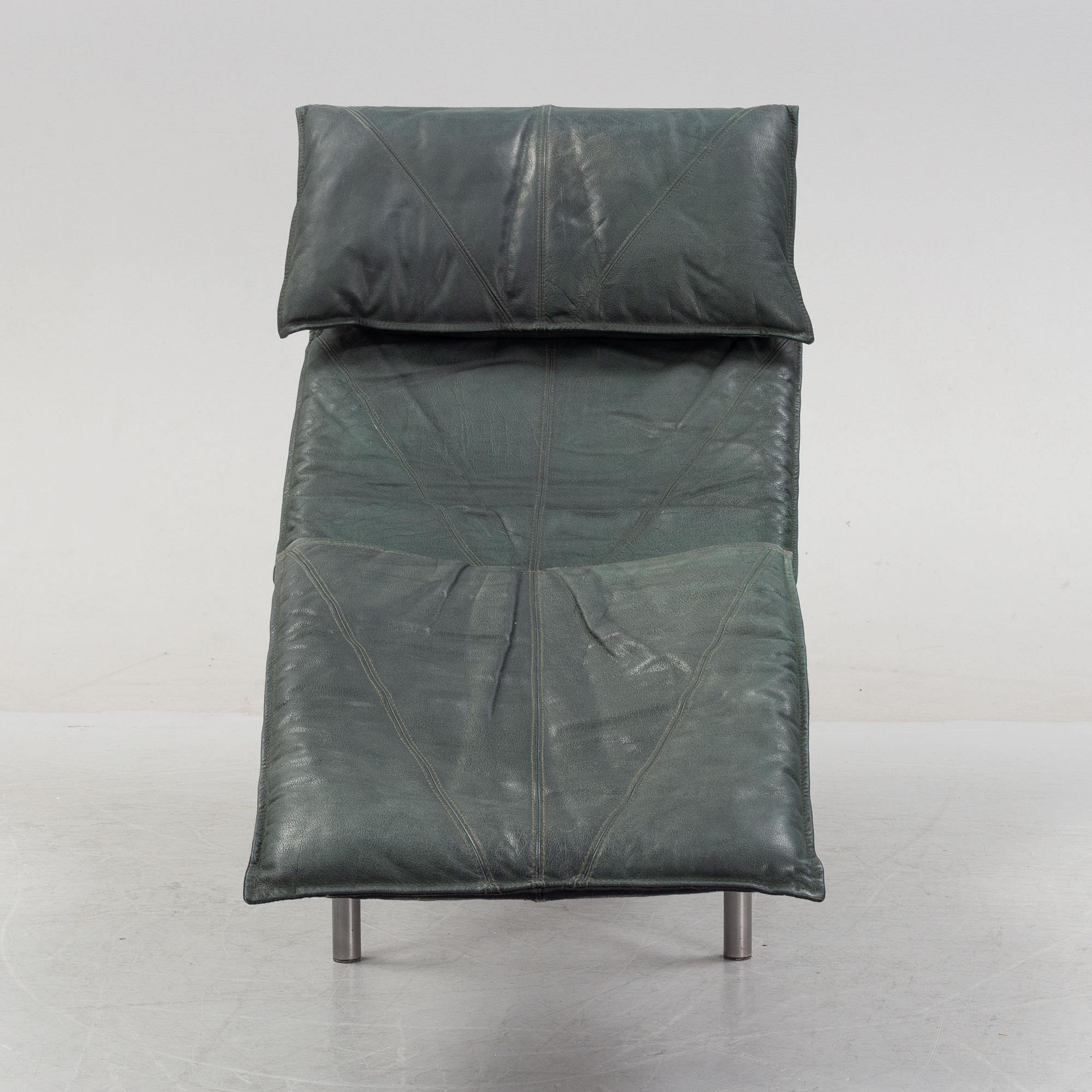 Tord Björklund, a green leather 'Skye' recliner, IKEA, 1980's/90's.