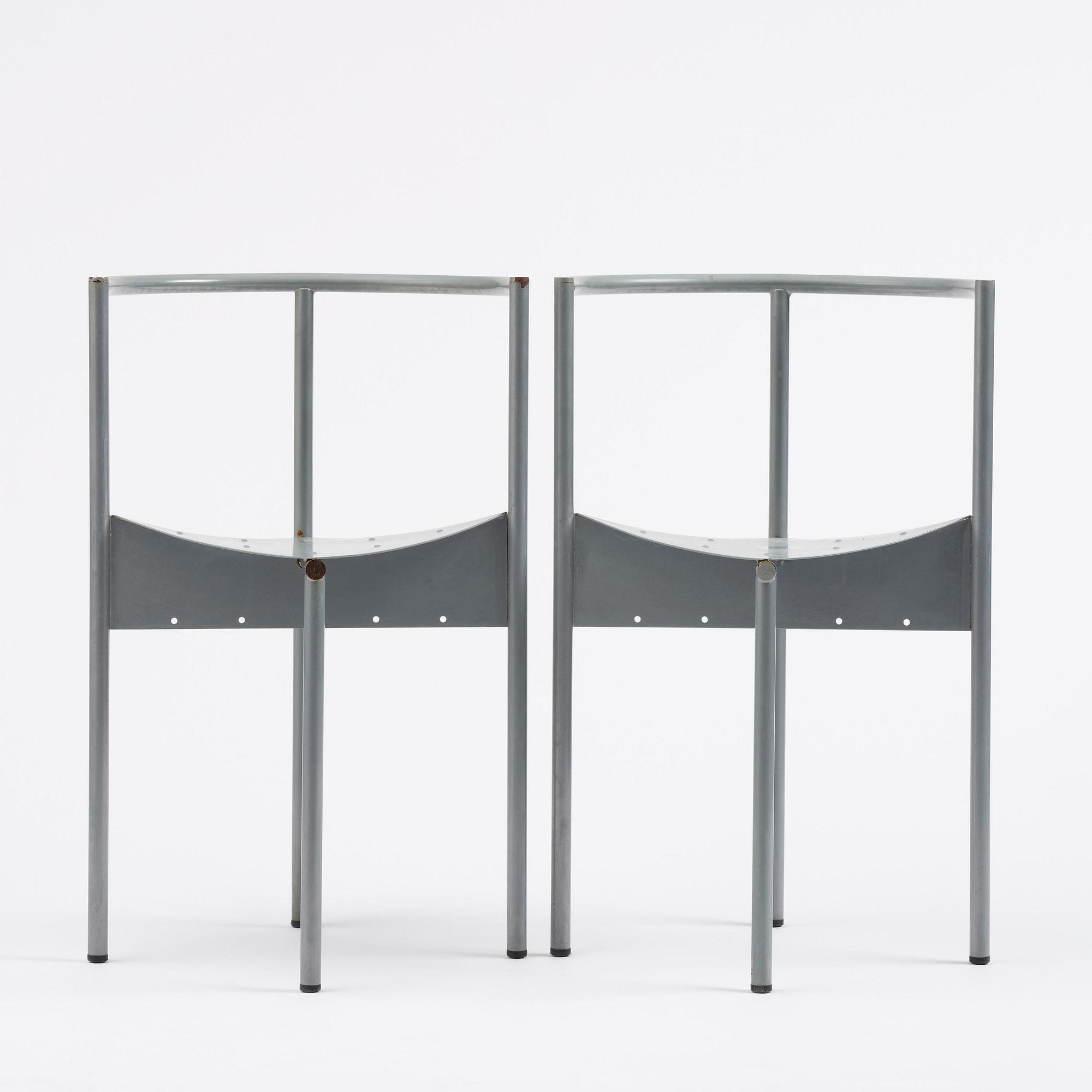 Philippe Starck, a pair of "Wendy Wright" chairs, Disform, Spain, post 1986.