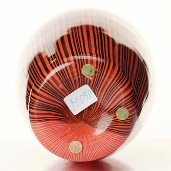 Carlo Scarpa, a 'Tessuto velato' glass vase, Venini, Murano, Italy 1950-60s.