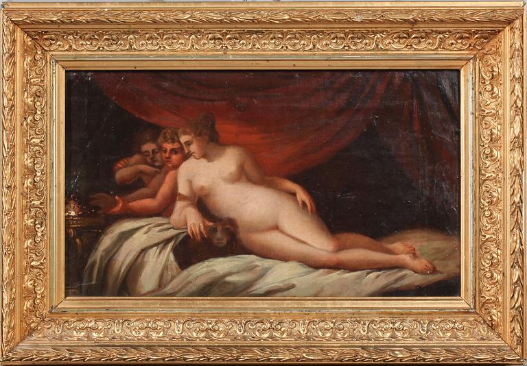 OKÄND KONSTNÄR, olja på duk, osignerad, 1800-tal.