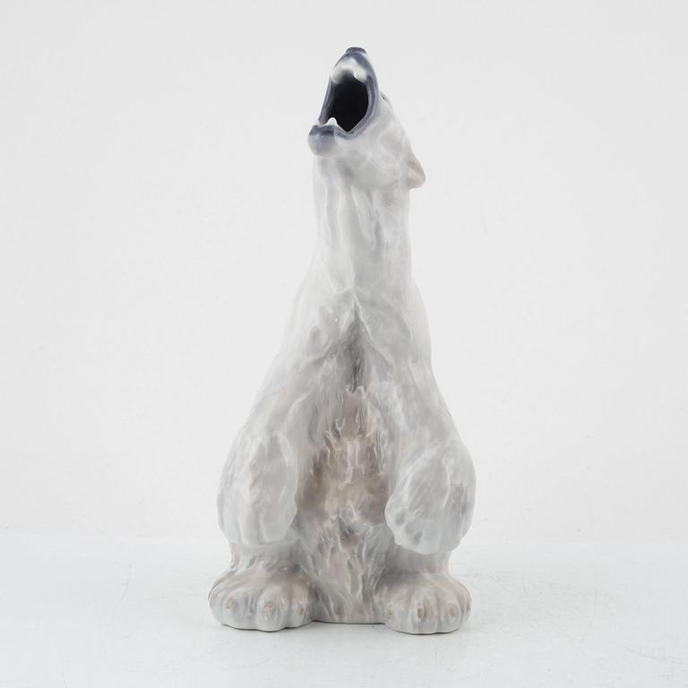 Carl Frederik Liisberg, a polar bear porcelain figurine, Royal Copenhagen, Denmark, 1966.