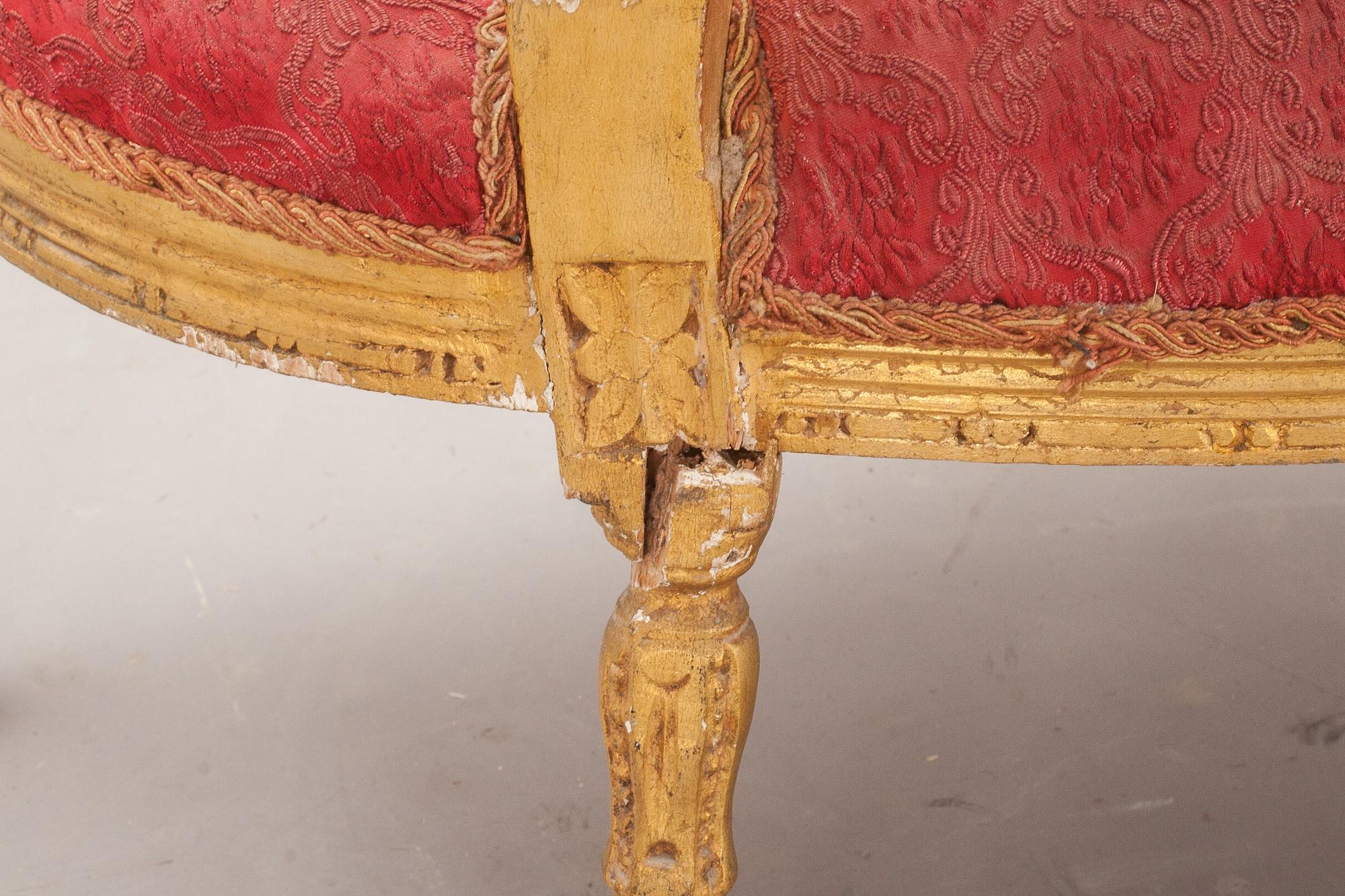 SALONGSGRUPP, 5 delar, gustaviansk stil, 1800/1900-tal.