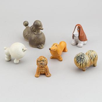 Lisa Larson, six stoneware figurines, for Gustavsberg and K-studion.