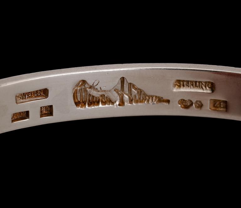 ARMBAND, silver, Wiwen Nilsson, Lund 1950. Vikt ca 31 gram.