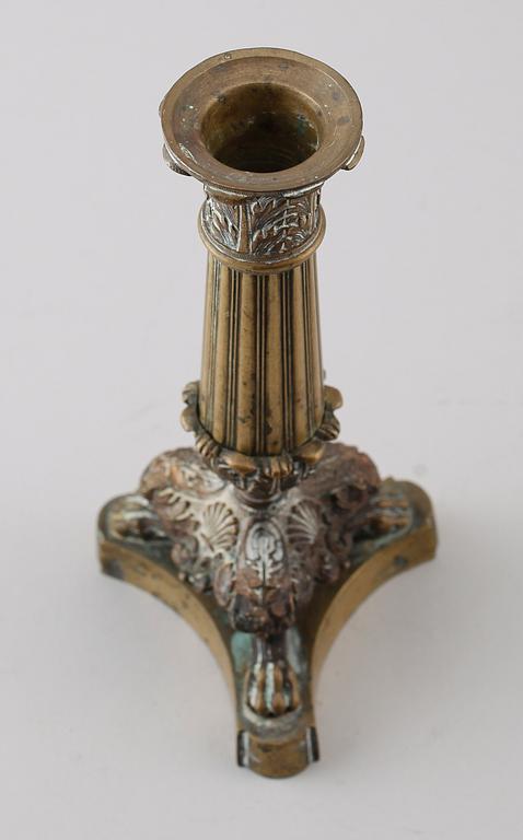 LJUSSTAKE, brons, senempire, 1800-talets första hälft.