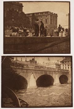 HENRY B. GOODWIN, Two photo gravures from the book Vårt vackra Stockholm signed in the negative.