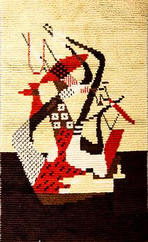 A Swedish long pile rug  1940/50's ca 164 x 99 cm.