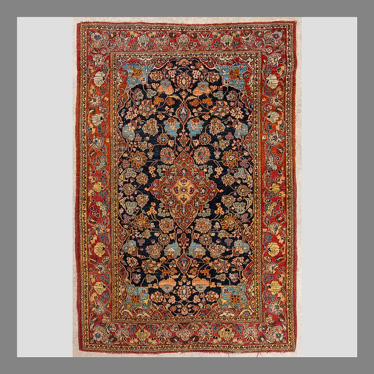 ANTIQUE CARPET, Sarouk 141x213 cm.