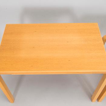 Alvar Aalto, a 3-piece nesting table model 88, Artek, 1970.