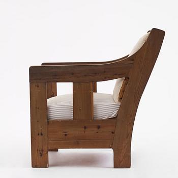 Carl Westman, a stained pine armchair, Sweden, ca 1910.
