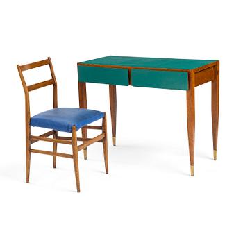392. Gio Ponti, a vanity desk and chair, Giordano Chiesa or Cassina, for the Hotel Parco dei Principi, Rome, ca 1964.