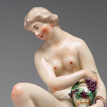 A Ludwigsburg figure of 'Ariadne', Germany, end of 18th Century.